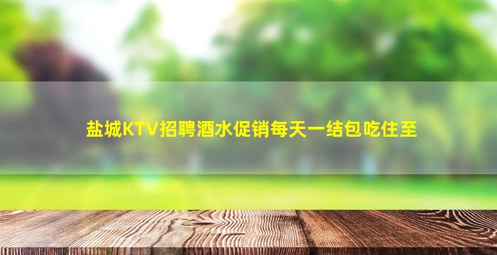 盐城KTV招聘酒水促销每天一结包吃住至